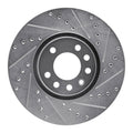 R1 Concepts Brake Rotor Drilled and Slotted Silver Fits Saab 45903
