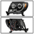 Spyder Toyota Tacoma 05-11 Projector Headlights LED Halo LED Black High H1 Low H1 PRO-YD-TT05-HL-BK