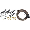PLUG WIRE KIT 90D PLUG HEI/POINTS ENDS CUT TO FIT BLK W/ORANGE TRACERS
