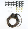PLUG WIRE KIT 90D PLUG HEI/POINTS ENDS CUT TO FIT BLK W/ORANGE TRACERS