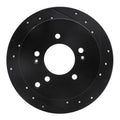 R1 02-08 Mercedes-Benz Slk55 AMG Front Right Drilled & Slotted Black Brake Rotor