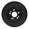 R1 20-23 Mercedes-Benz GLE350 Front Left Drilled & Slotted Black Brake Rotor