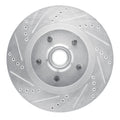 R1 01-05 Ford Explorer Sport Trac Front Left Drilled & Slotted Silver Brake Rotor