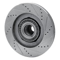 R1 01-05 Ford Explorer Sport Trac Front Left Drilled & Slotted Silver Brake Rotor