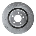 R1 07-08 BMW Alpina B7 Rear Left Drilled & Slotted Geoperformance Rotor