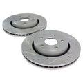 Performance Rear Cross Drilled & Slotted Rotor Set for Jeep WK, XK w/o SR8 Pkg RT Off Road