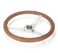 NRG Reinforced Steering Wheel (380mm/1in. Deep) Perforated Brown Leather