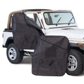 Door Jackets for Full Steel Doors Black Jeep 76-17 CJ7 AND Wrangler; 2-Dr 4-Dr Each storage jacket holds one full hard door