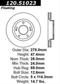 Centric Performance Brake Rotor