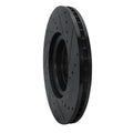 R1 18-25 Volkswagen ATLAS Front Left Drilled & Slotted Black Brake Rotor