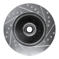DFC 77-78 Buick LeSabre Front Left Drilled & Slotted Silver Brake Rotor