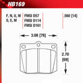 Hawk Nissan 810/240Z/260Z/280Z/620 / Toyota Corona/Cressida/Crown/PU HT-10 Front Race Brake Pads