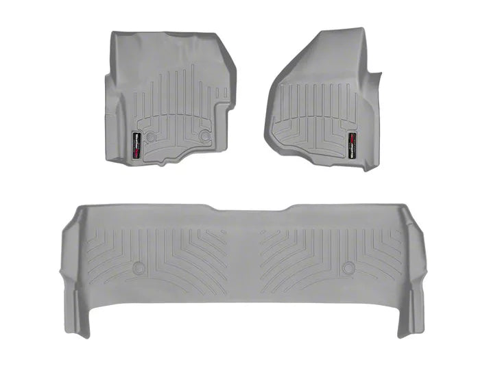 WeatherTech Grey Front and Rear Floorliners Fits -20-16 F-250 F-350 F-450 F-550 465841-463052