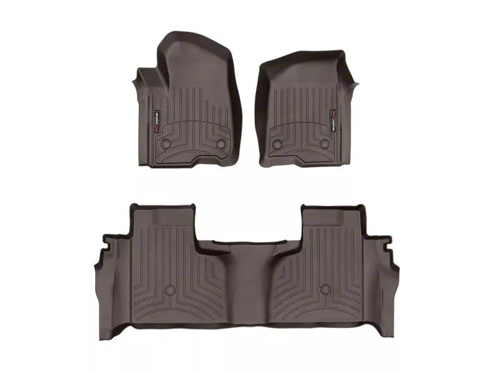 WeatherTech Cocoa Front and Rear Floorliners Fits -20-24 Chevrolet GMC 471436-1-9