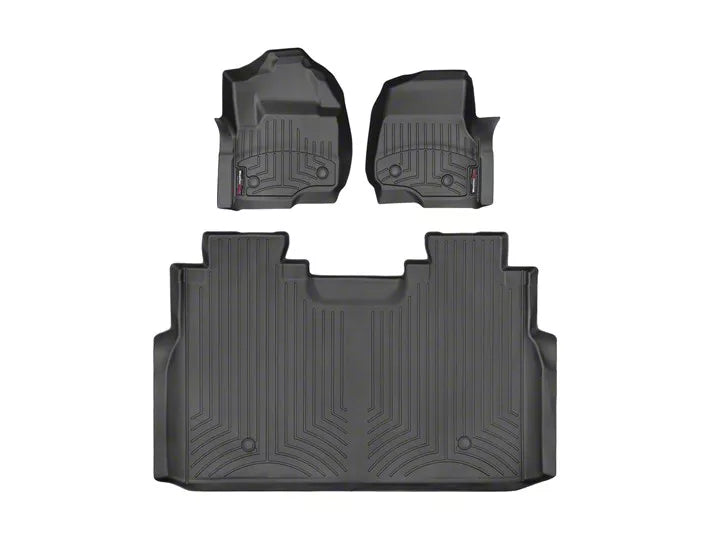 WeatherTech Black Front and Rear Floorliners for Vinyl Floors Fits -20-23 F-250 F-350 F-450 F-550 4410511V-4410125V