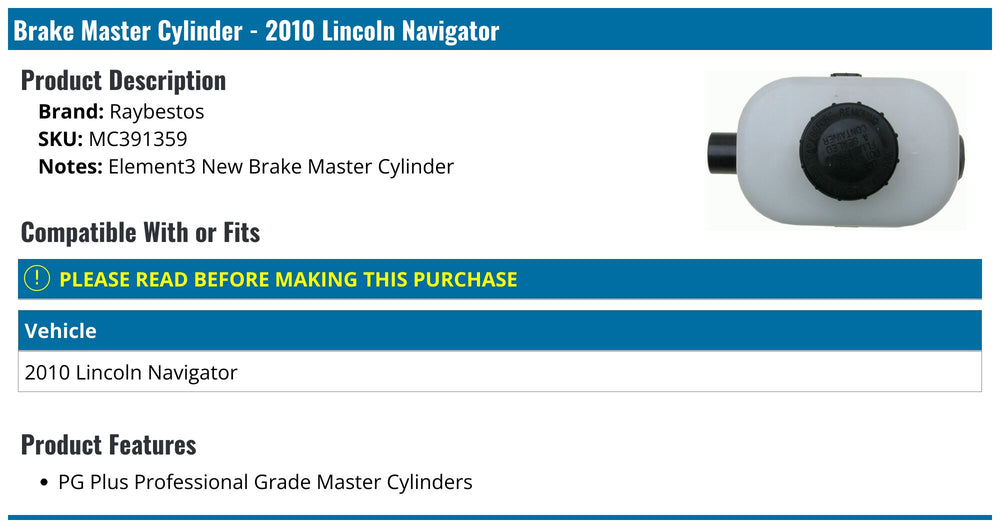 BRAKE MASTER CYLINDER