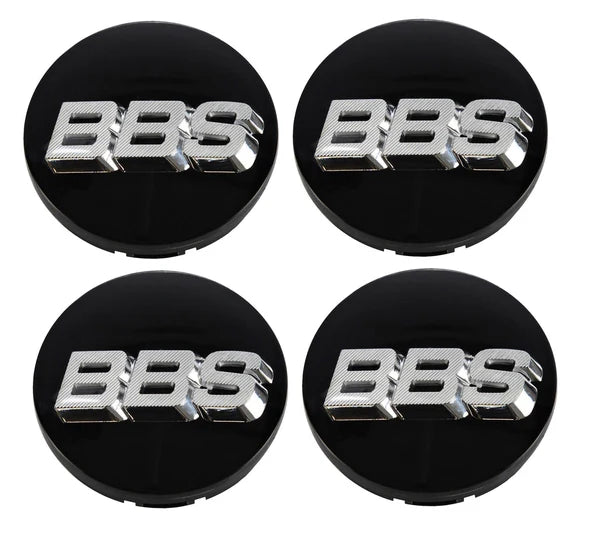 BBS Center Cap 56mm Black/Silver - 3D Floating