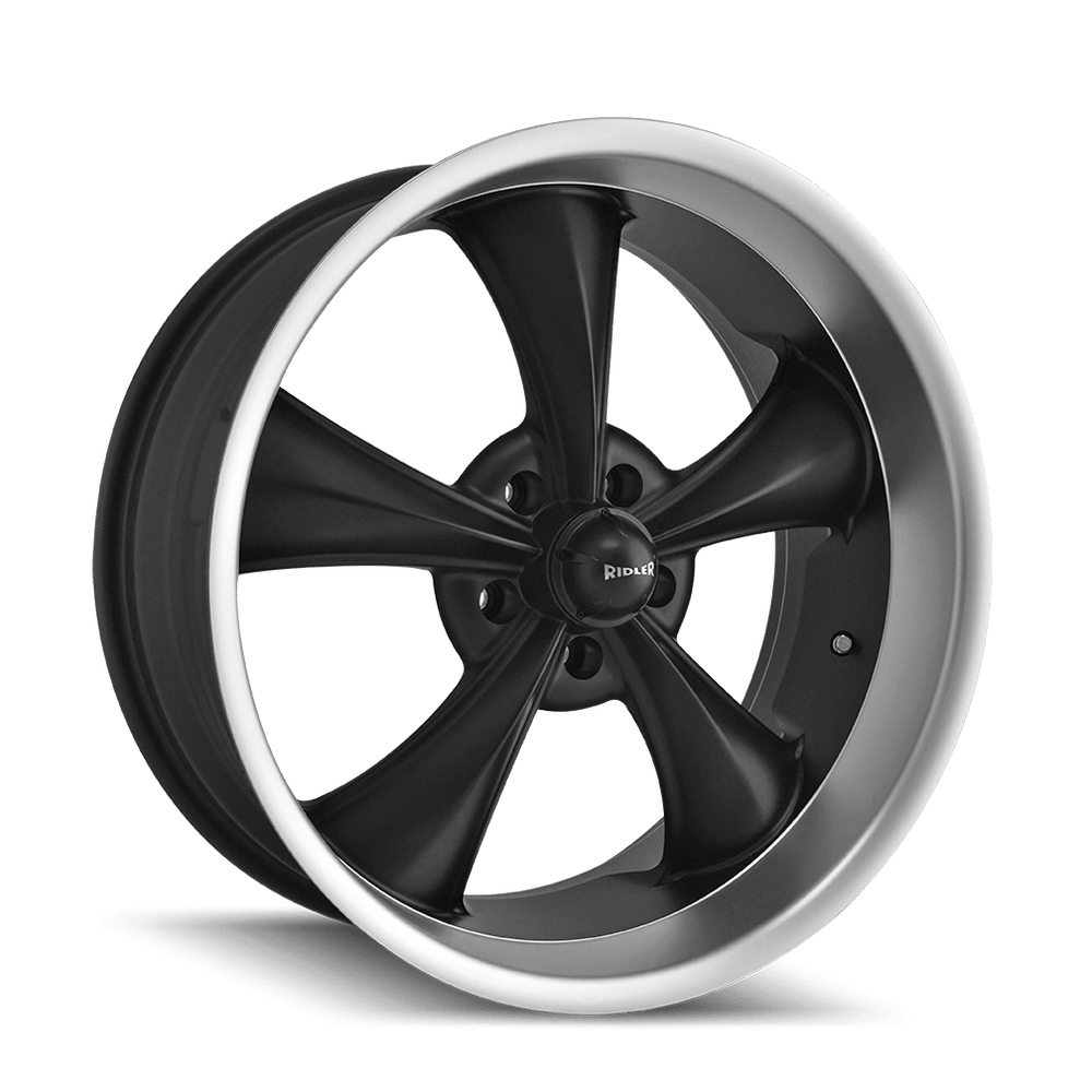 ~(31 lbs. 19X19X9)~ 695 (695) MATTE BLACK/MACHINED LIP 17X8 5-120.65 0MM 83.82MM