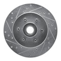 DFC 93-96 Dodge Dakota RWD Front Left Drilled & Slotted Silver Brake Rotor