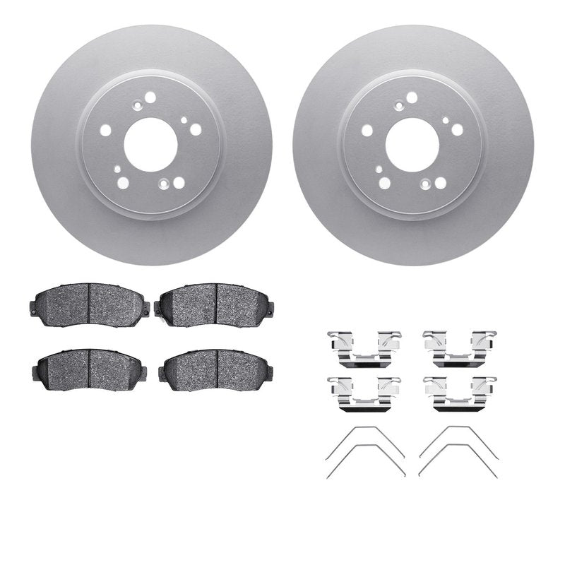 DFC 07-16 Acura RDX Front Geospec Rotors with 5000 Advanced Brake Pads w/Hardware