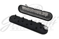Granatelli 96-22 GM LS Standard Height Valve Cover w/Angled Coil Mount - Blk Wrinkle (Pair)