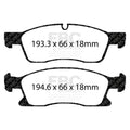 EBC 11+ Dodge Durango 3.6 Extra Duty Front Brake Pads