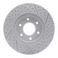DFC 06-09 Chevrolet Trailblazer Front Left Drilled & Slotted Geoperformance Rotor
