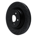 R1 08-15 Mercedes-Benz C63 AMG Rear Drilled & Slotted Black Brake Rotor