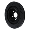 R1 08-15 Mercedes-Benz C63 AMG Rear Drilled & Slotted Black Brake Rotor
