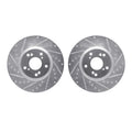 R1 02-15 Acura RSX Front Drilled & Slotted Silver Brake Rotor Set