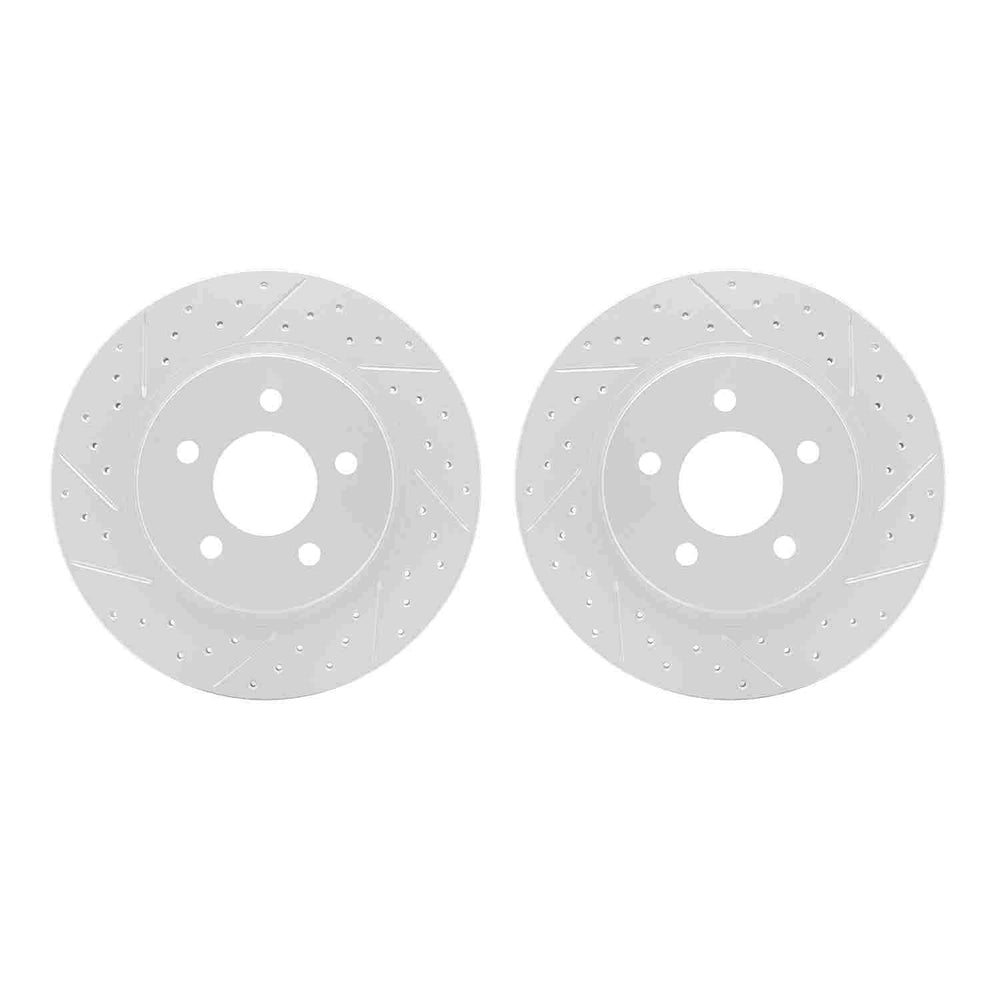 DFC 05-14 Ford Mustang Rear Drilled & Slotted Geoperformance Rotors