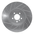DFC 09-17 BMW 750Li Right Front Drilled & Slotted Silver Brake Rotor