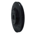 R1 13-20 Lexus Gs450H Left Front Drilled & Slotted Black Brake Rotor