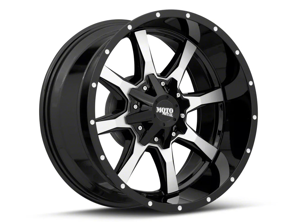 MO970 17x9 6x135.00/6x139.70 GLOSS BLACK W/ MACHINED FACE (12 mm)