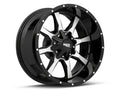 MO970 17x9 6x135.00/6x139.70 GLOSS BLACK W/ MACHINED FACE (12 mm)