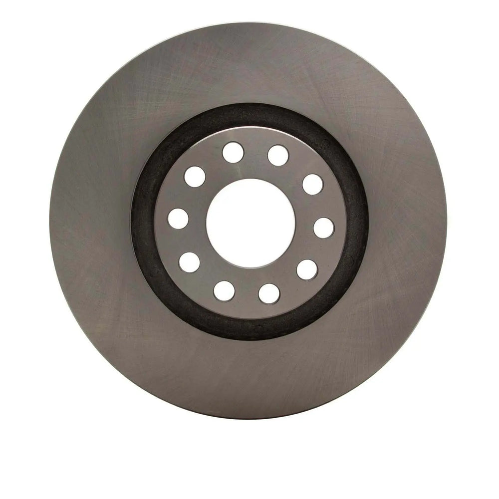 R1 00-03 Audi A8 Front Right Drilled & Slotted Black Brake Rotor