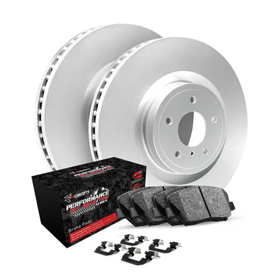 R1 Concepts Brake Rotor- Carbon Coated with Ceramic Pads Hdw Fits BMW M3