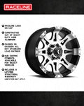 RAPTOR MIRROR/BLACK 20X9 8X6.5 +20M