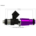 Injector Dynamics ID1050X Injectors 14mm (Purple) Top (Set of 4)