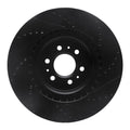 R1 04-11 Cadillac STS Front Left Drilled & Slotted Black Brake Rotor