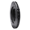 R1 04-11 Cadillac CTS Front Right Drilled & Slotted Black Brake Rotor