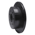 R1 04-11 Ford F-150 RWD Rear Left Drilled & Slotted Black Brake Rotor