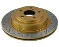 DBA 2015+ Ford F-150 5.0L V8 4WD Rear Drilled & Slotted Street Series Rotor w/Gold Hat