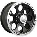 Cast Aluminum Wheels 174 16x10 Machined Lip Black 8 On 170 Bolt Pattern -38 Offset ION Wheels