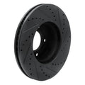 R1 08-18 Mercedes-Benz G550 Front Left Drilled & Slotted Black Brake Rotor