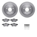 R1 86-93 Ford Bronco Front Carbon Coated Brake Rotor Set w/Optimum OE Pads and Hardware