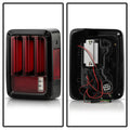Spyder 07-16 Jeep Wrangler Version 2 Light Bar LED Tail Lights - Red Clear (ALT-YD-JWA07V2-LBLED-RC)