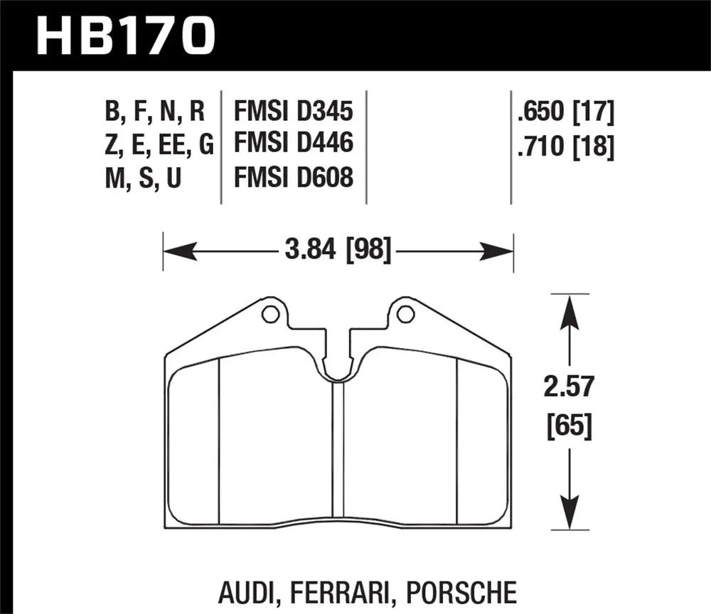 Motorsports Brake Pads Porsche HT-10