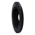 R1 19-25 Ram 1500 Rear Left Drilled & Slotted Black Brake Rotor