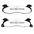 EBC 83-93 Ford Mustang 2.3 (Rear Rotors) Greenstuff Rear Brake Pads